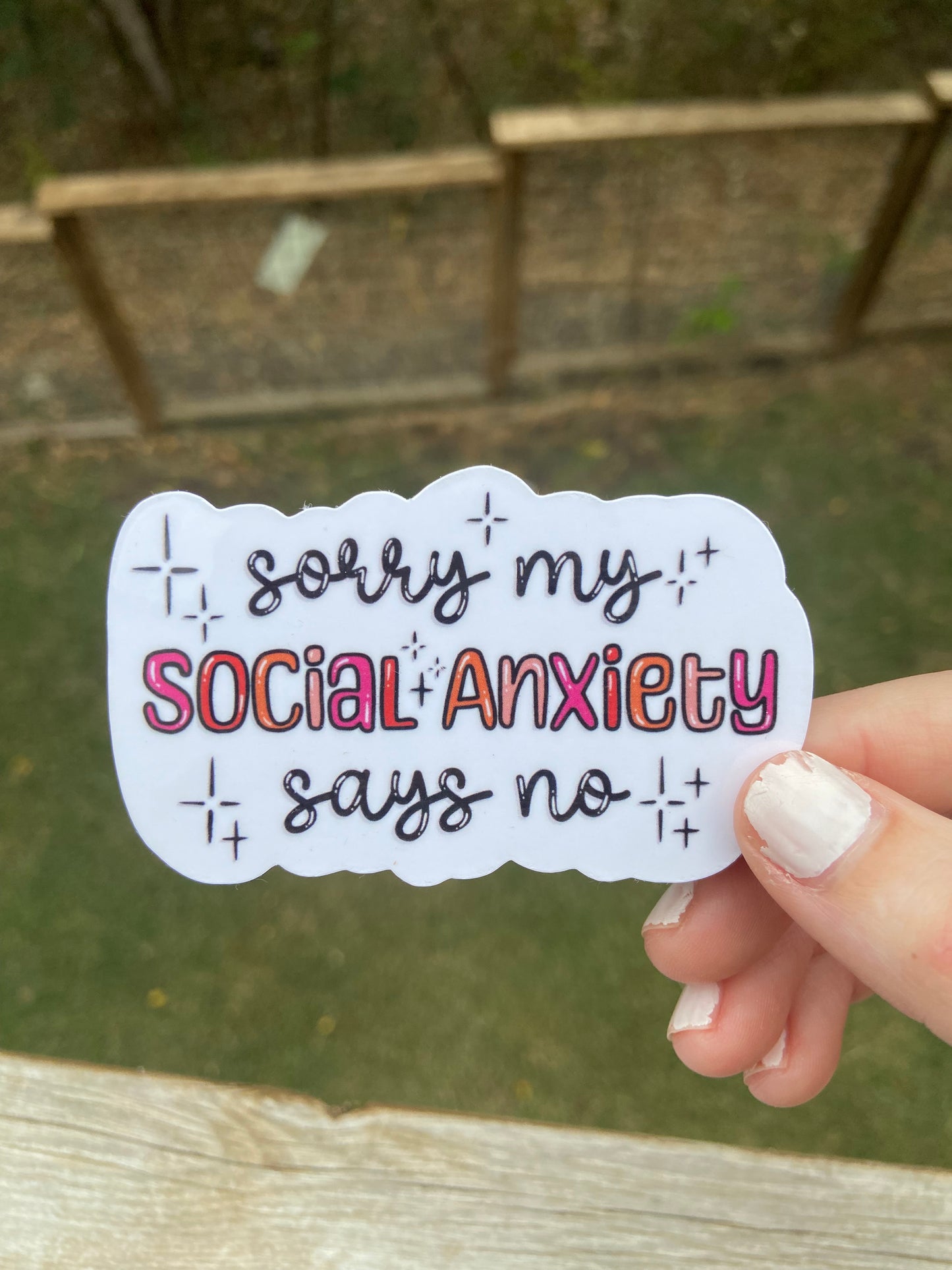 My social anxiety says no - sticker