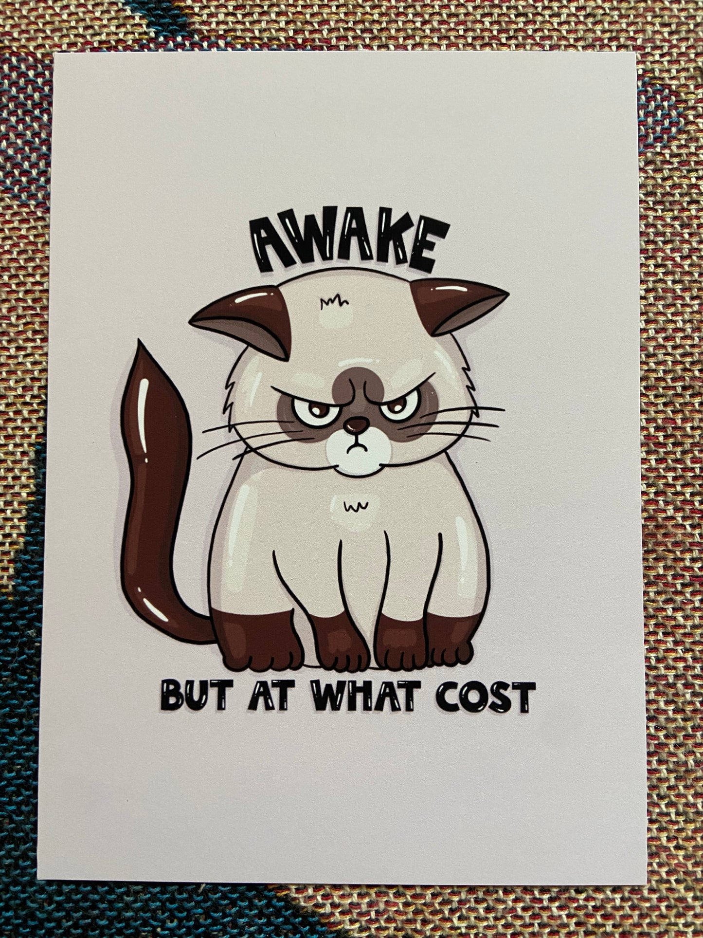 Awake, but at what cost - art print 8 x 10