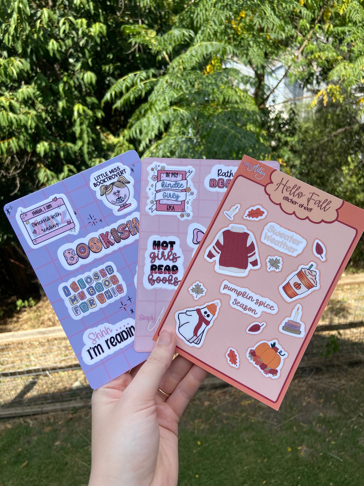 Bookish pt.1 sticker sheet