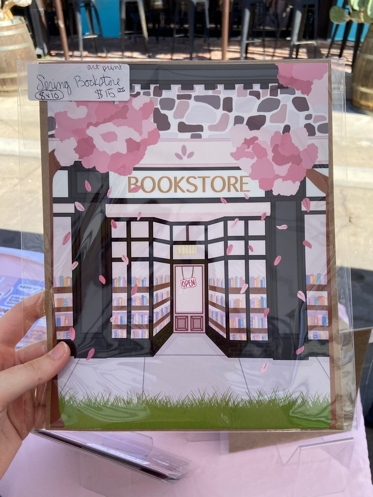 Spring Bookstore - art print