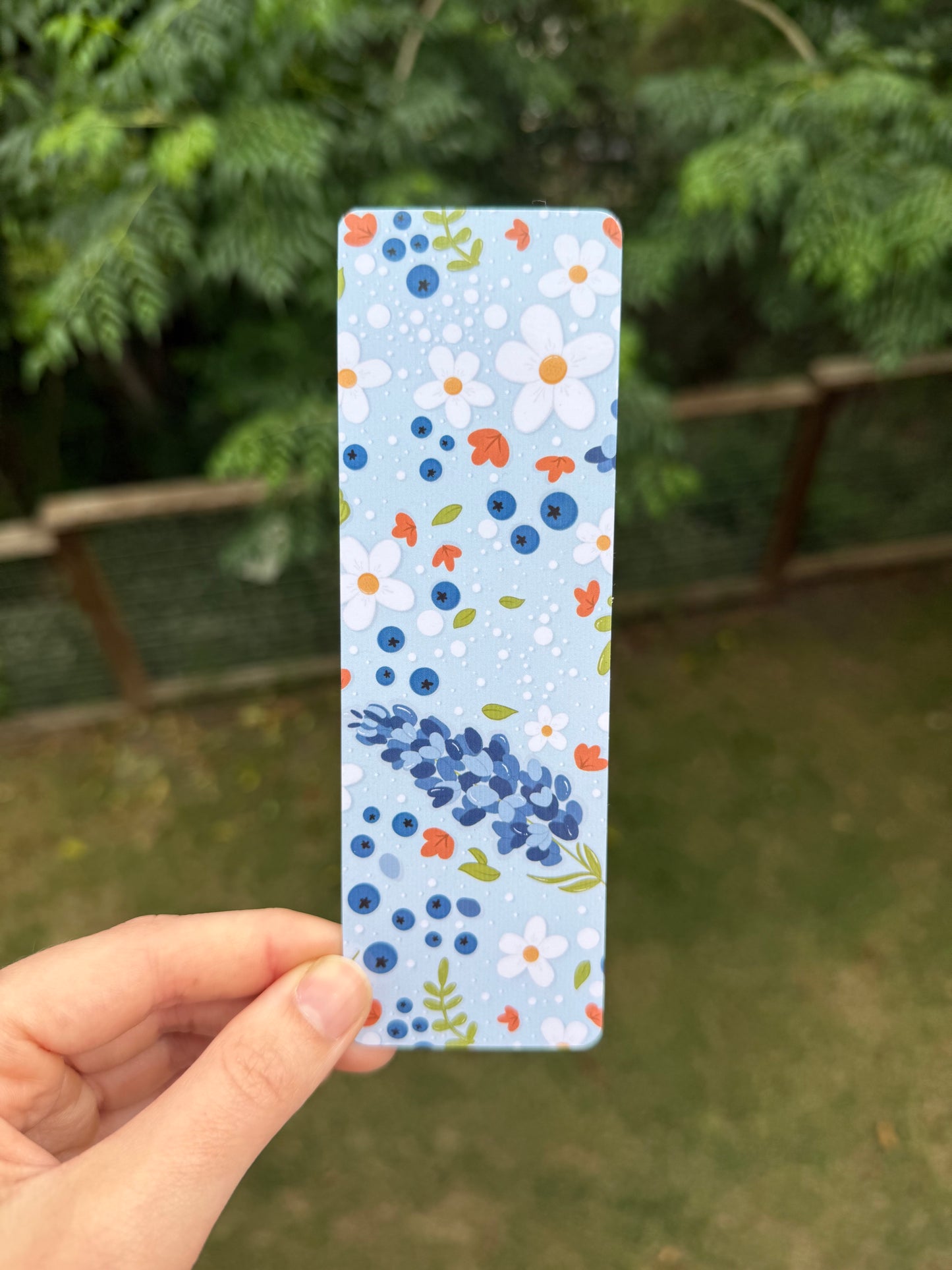 Bluebonnets & blueberries🫐✨ - regular bookmark