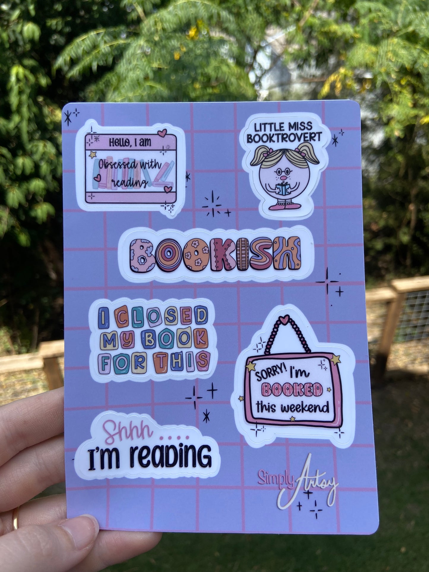Bookish Pt. 2 sticker sheet