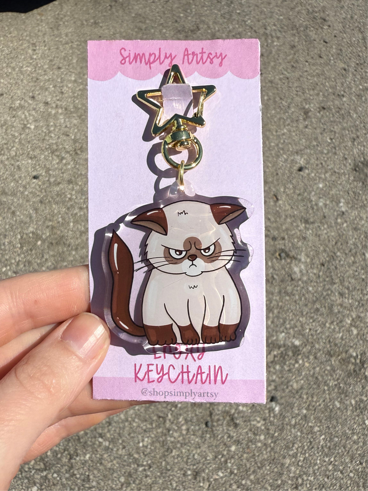 ✨Grumpy Cat✨ - Epoxy Keychain