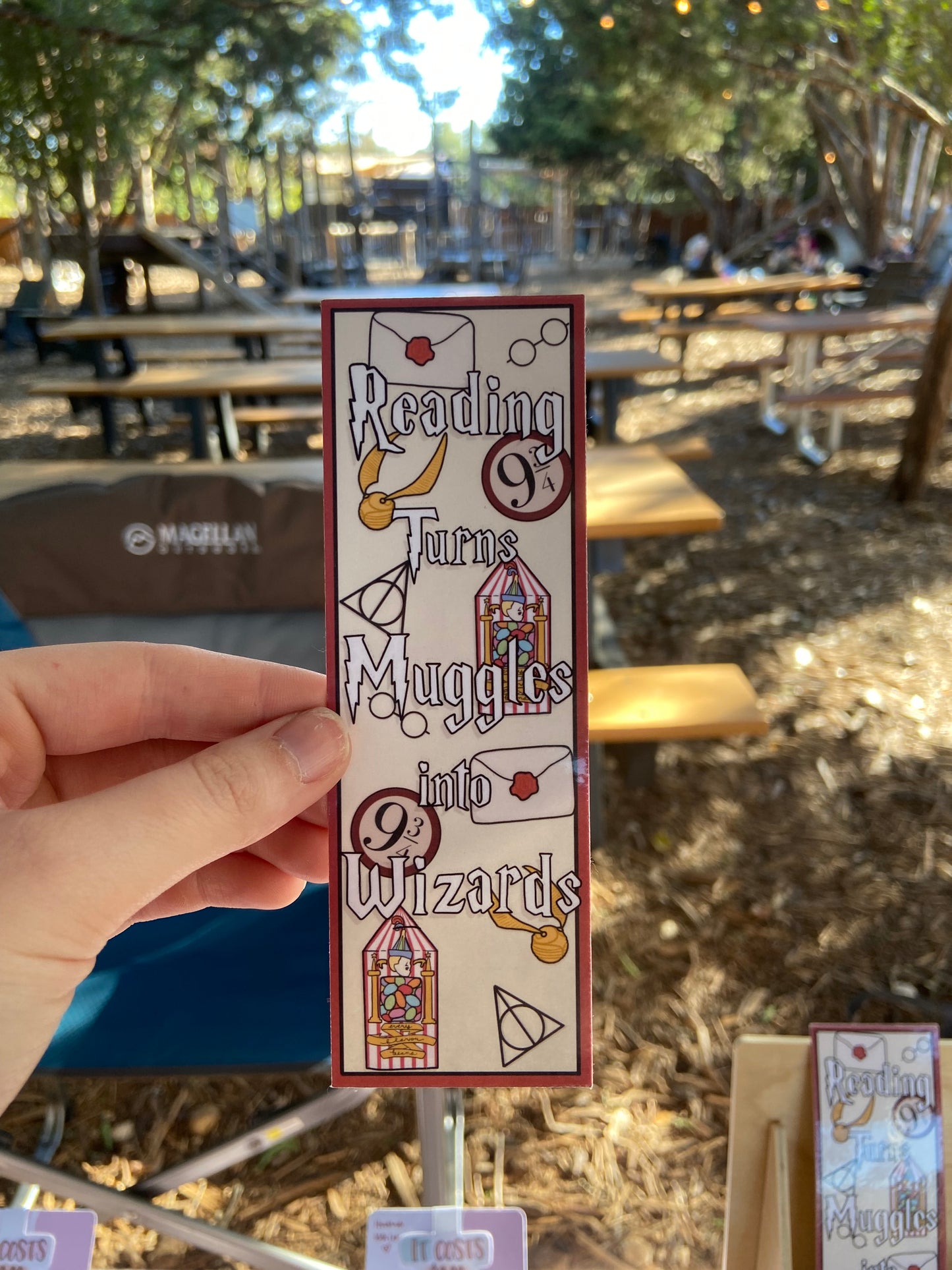 Reading turns Muggles into Wizards- bookmark