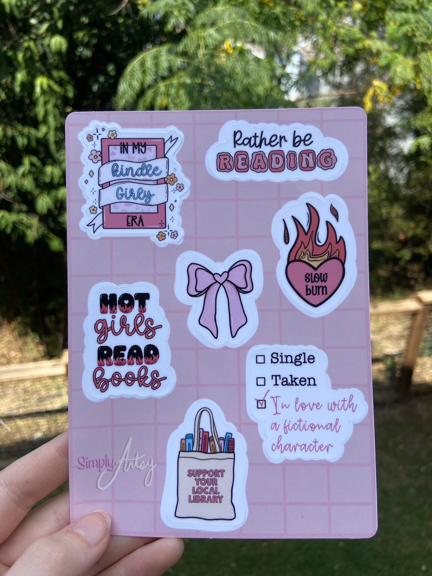 Bookish pt.1 sticker sheet