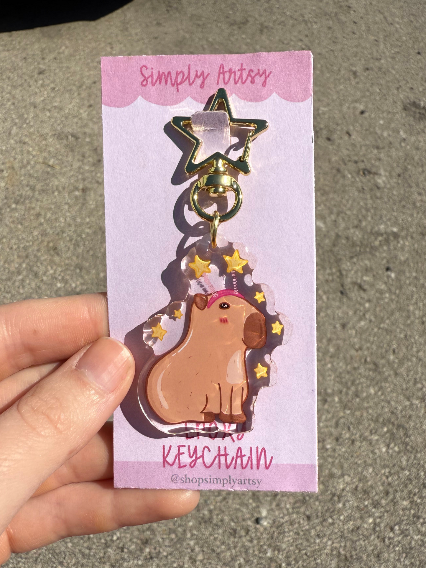 ✨Happy Capy✨- Epoxy Keychain