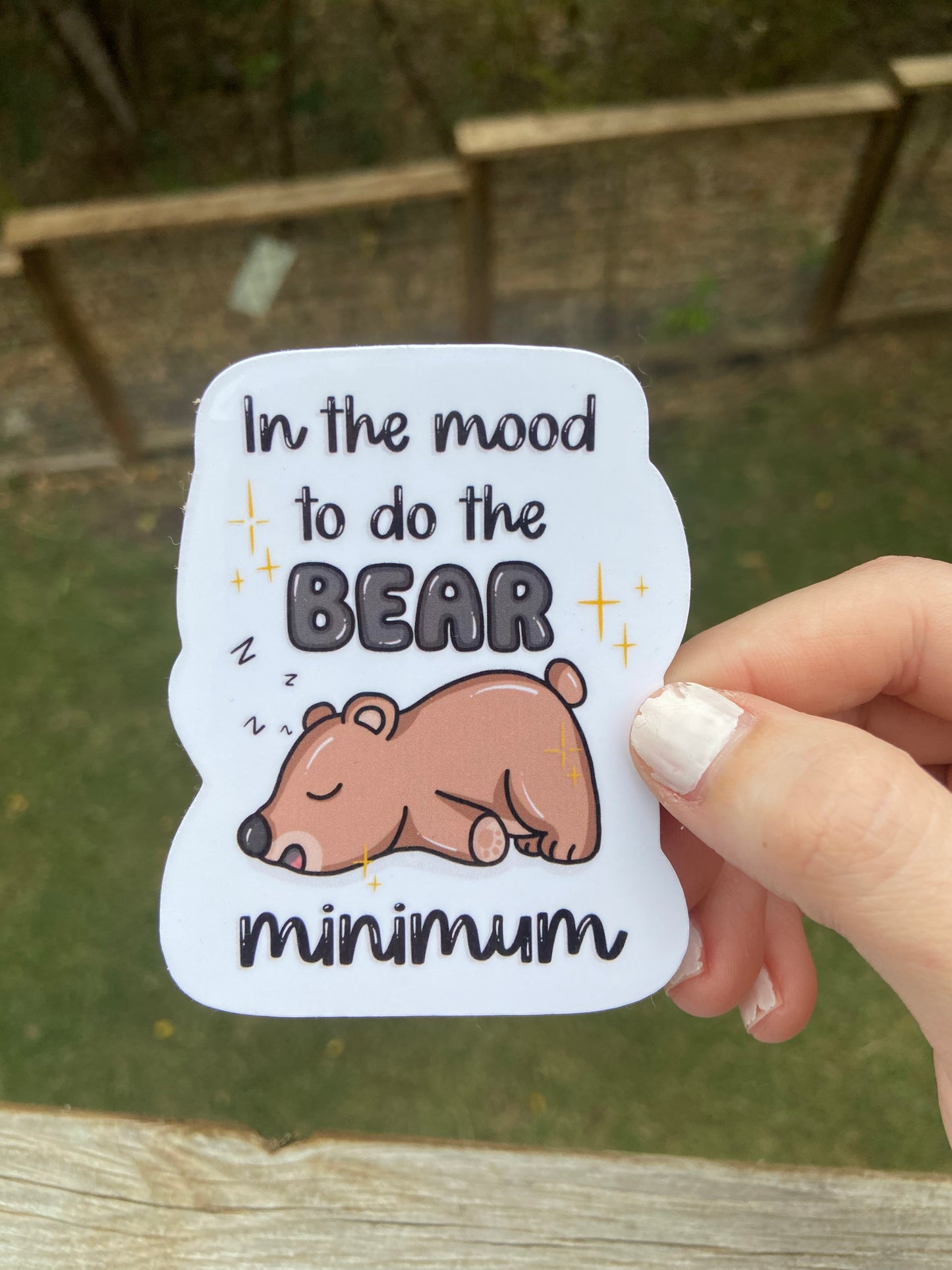 Bear minimum - sticker