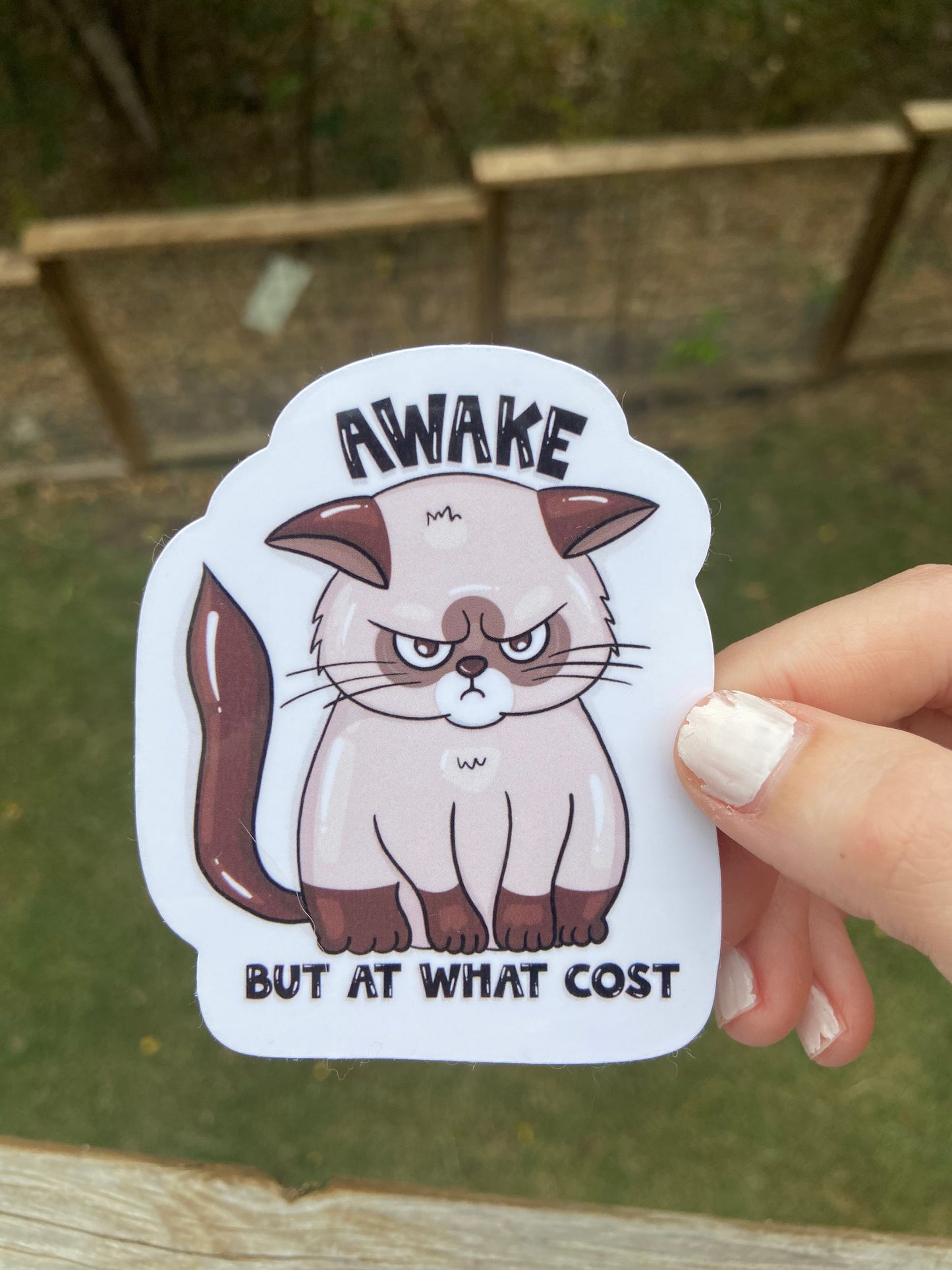 Awake, but at what cost - sticker
