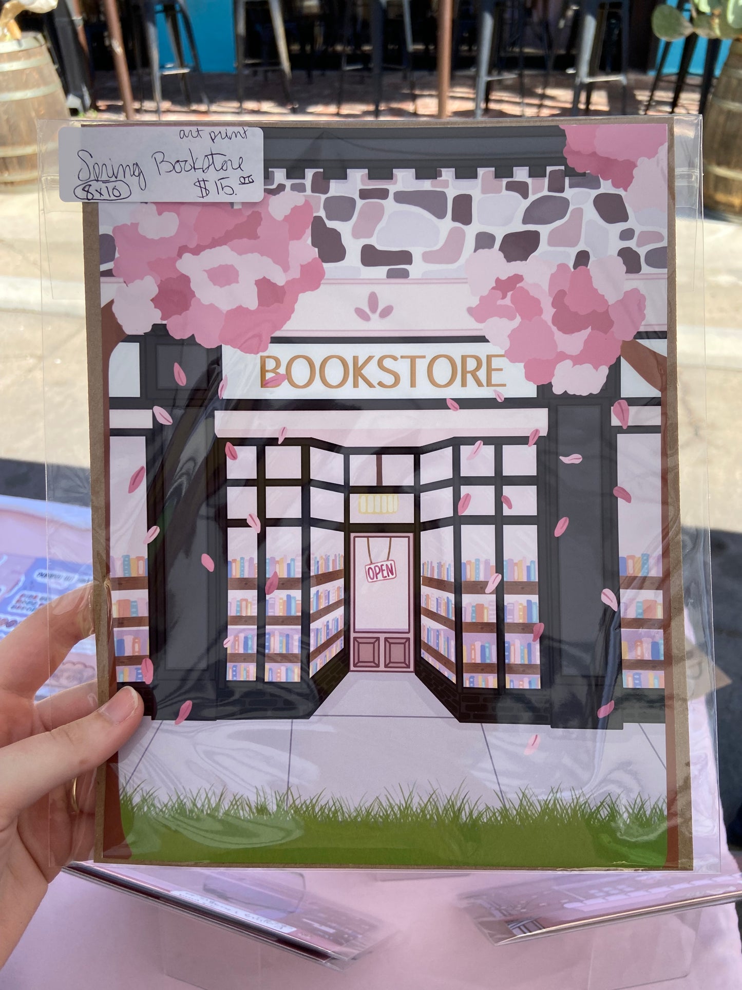 Spring Bookstore - art print