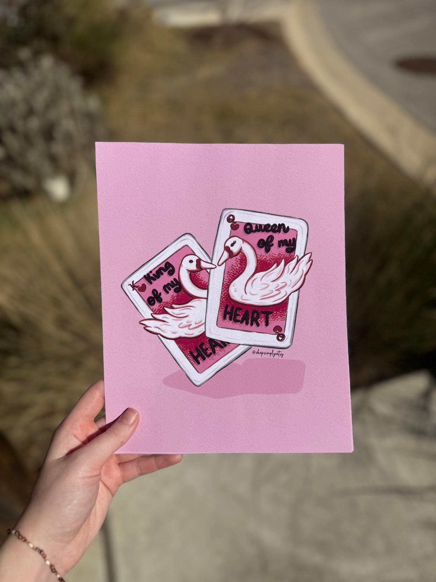 8 x 10 art print- King/Queen of my heart🩷✨