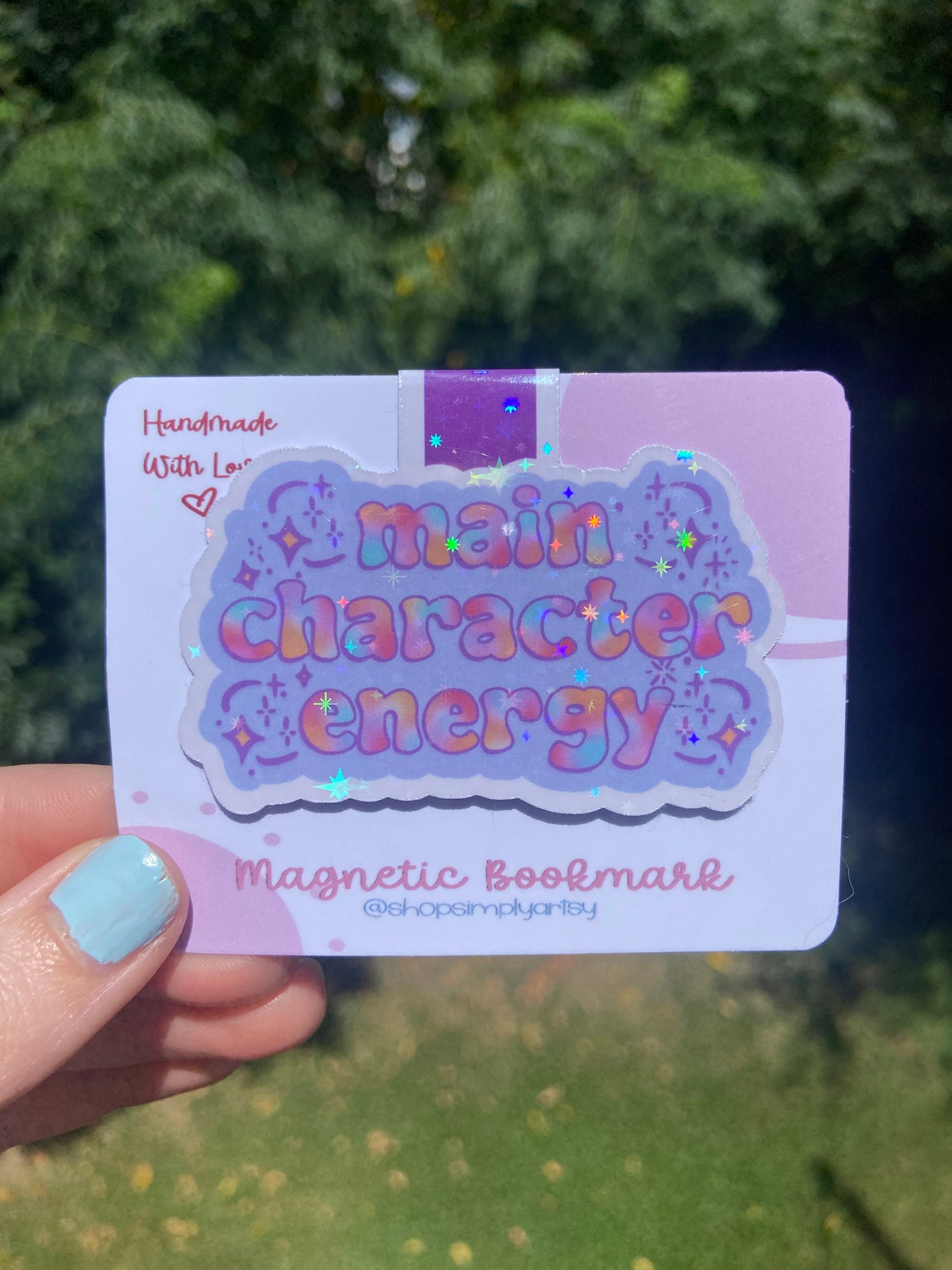 “Main character energy” - magnetic bookmark