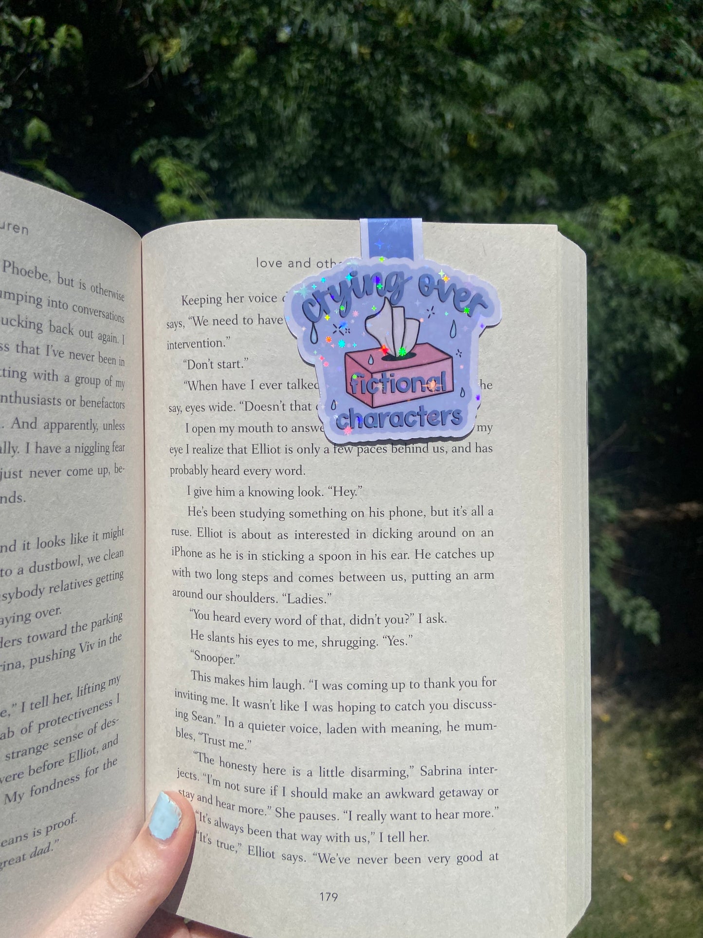 “Crying over fictional characters” - magnetic bookmark