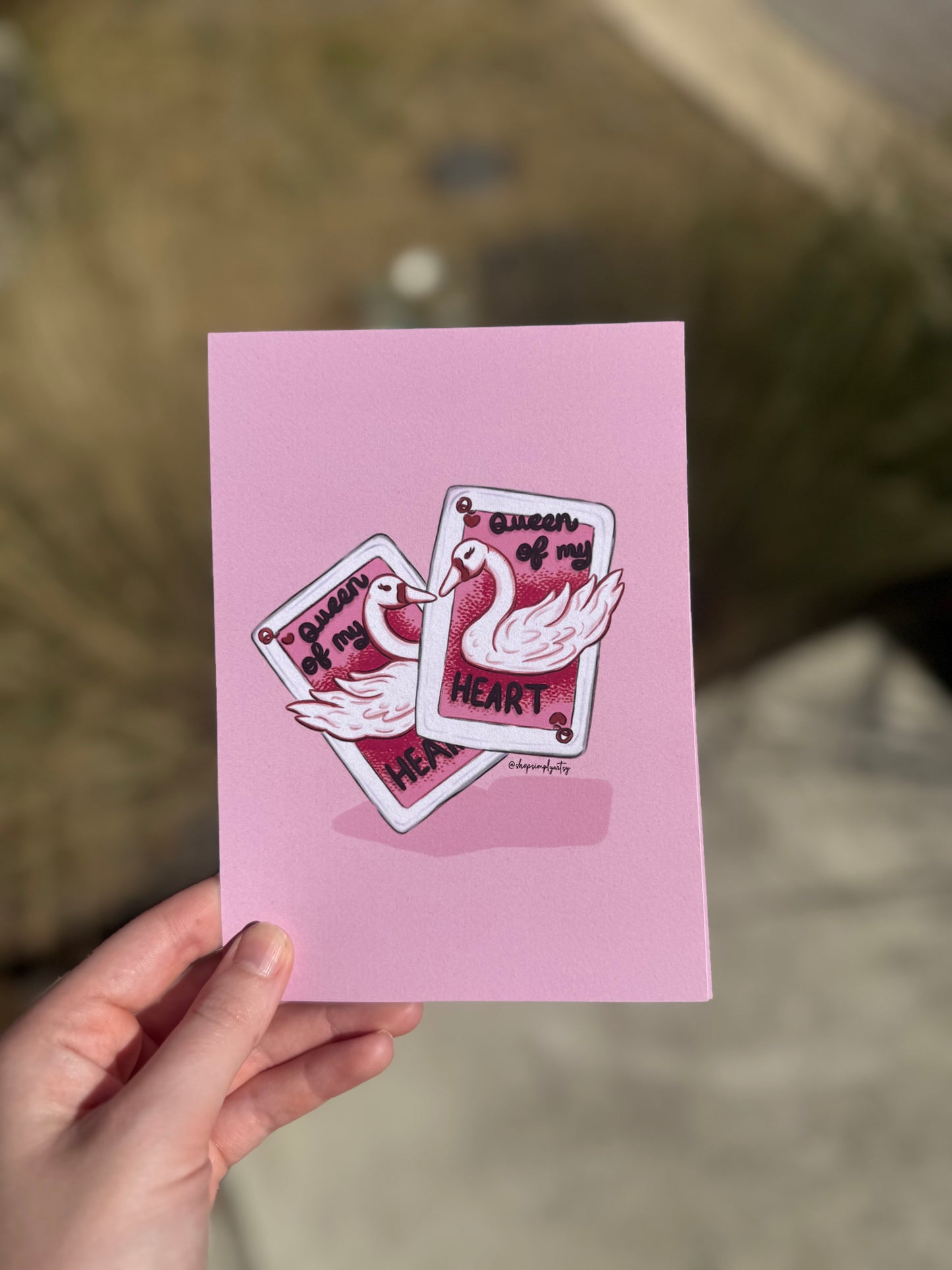 5 x 7 art print- King/Queen of my Heart🩷✨