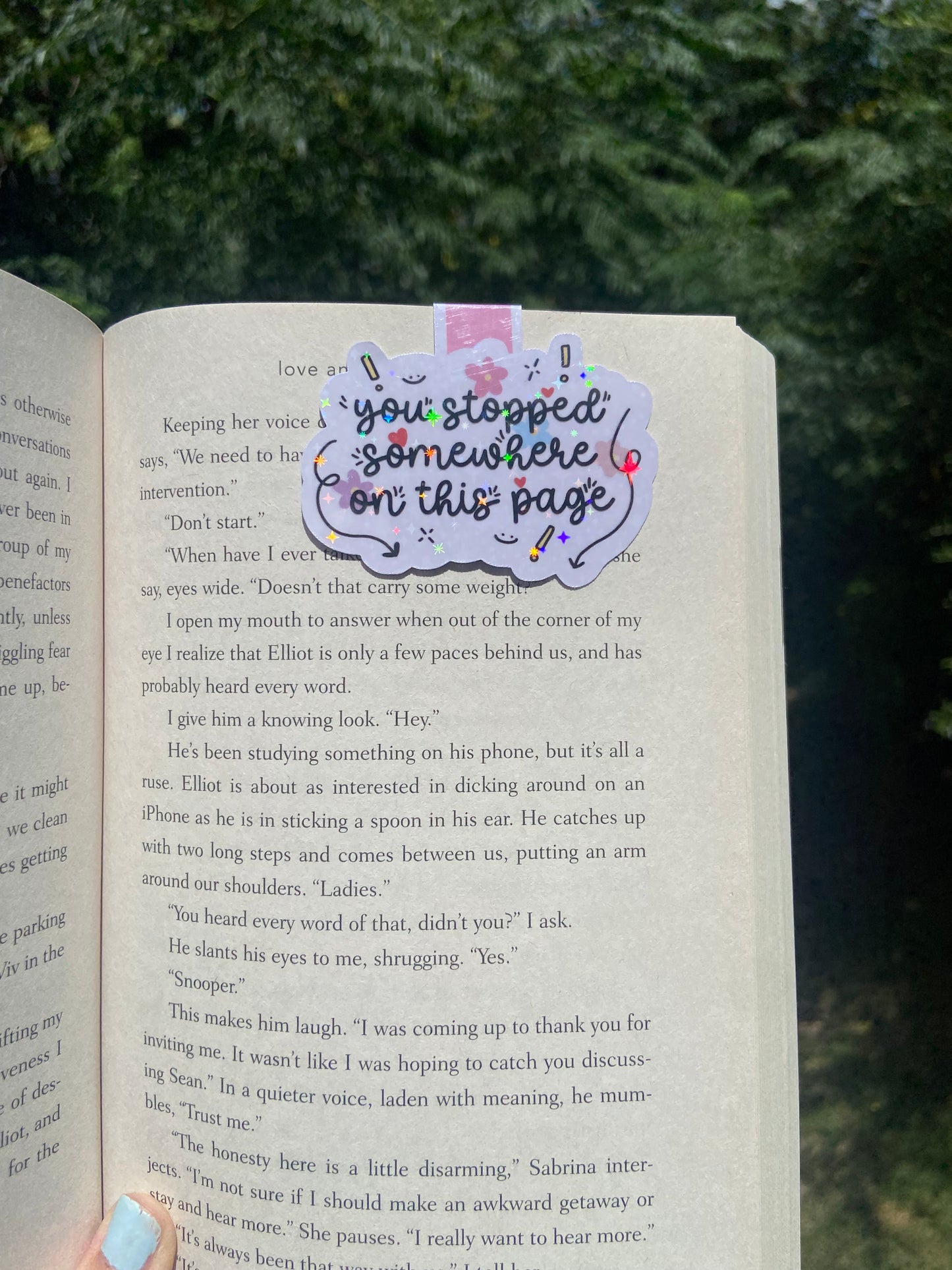 “You stopped somewhere on this page” - magnetic bookmark