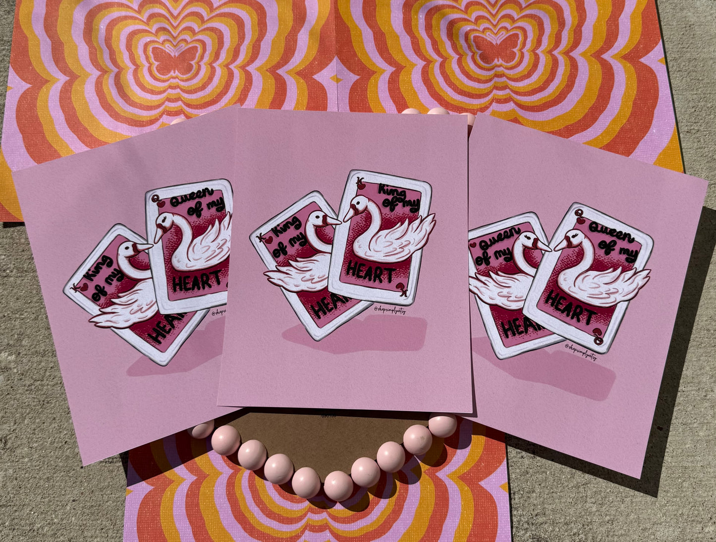 8 x 10 art print- King/Queen of my heart🩷✨