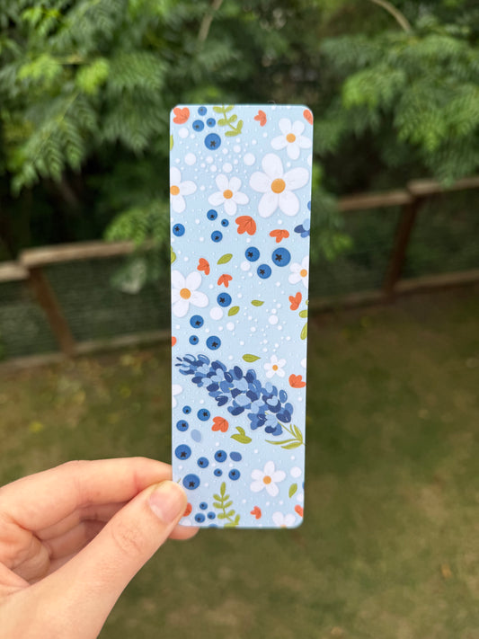 Bluebonnets & blueberries🫐✨ - regular bookmark