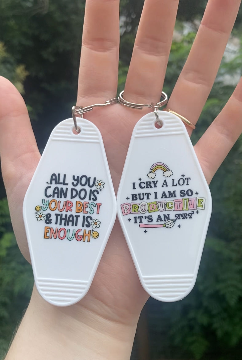 “I cry a lot but” - keychain