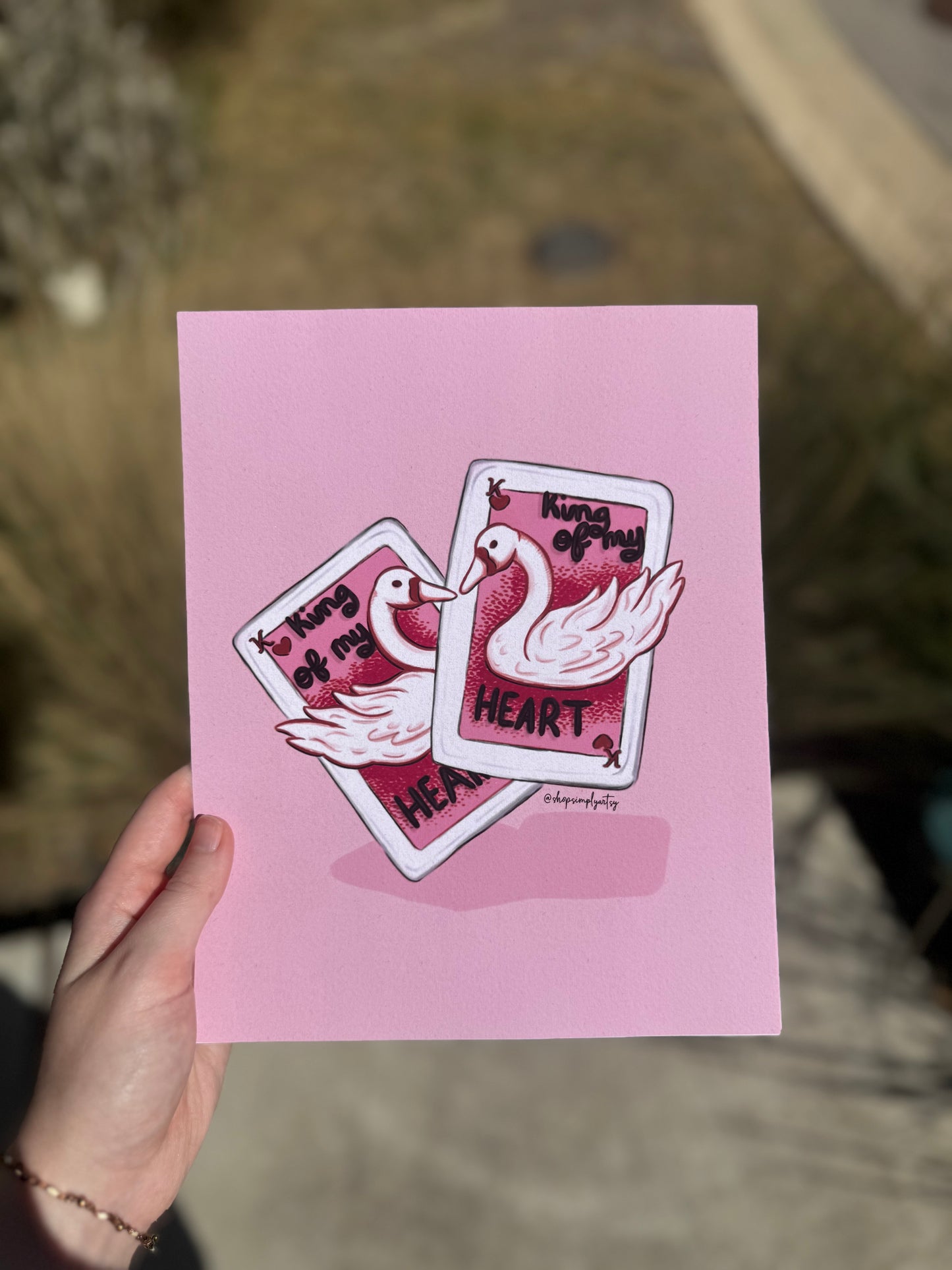 8 x 10 art print- King/Queen of my heart🩷✨
