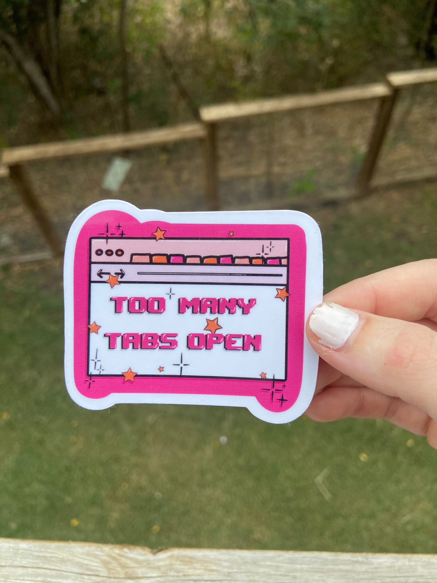 Too many tabs open - sticker