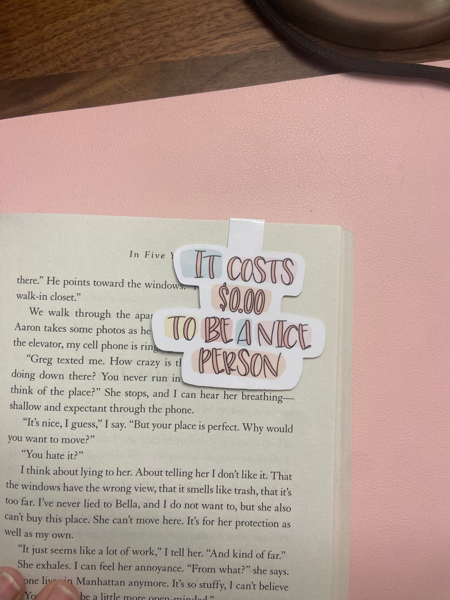 “It costs $0.00 to be a nice person” Bookmark