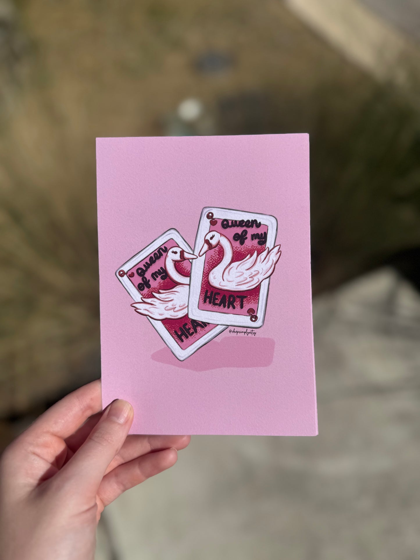 5 x 7 art print- King/Queen of my Heart🩷✨